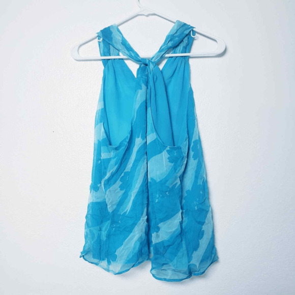 RAMY BROOK Skylar Floral Twisted Halter Top‎ Womans size Small NWT mermaidcore - Picture 3 of 12